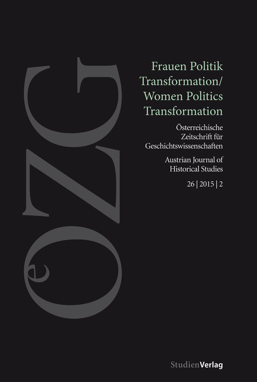 					Ansehen Bd. 26 Nr. 2 (2015): Frauen Politik Transformation
				