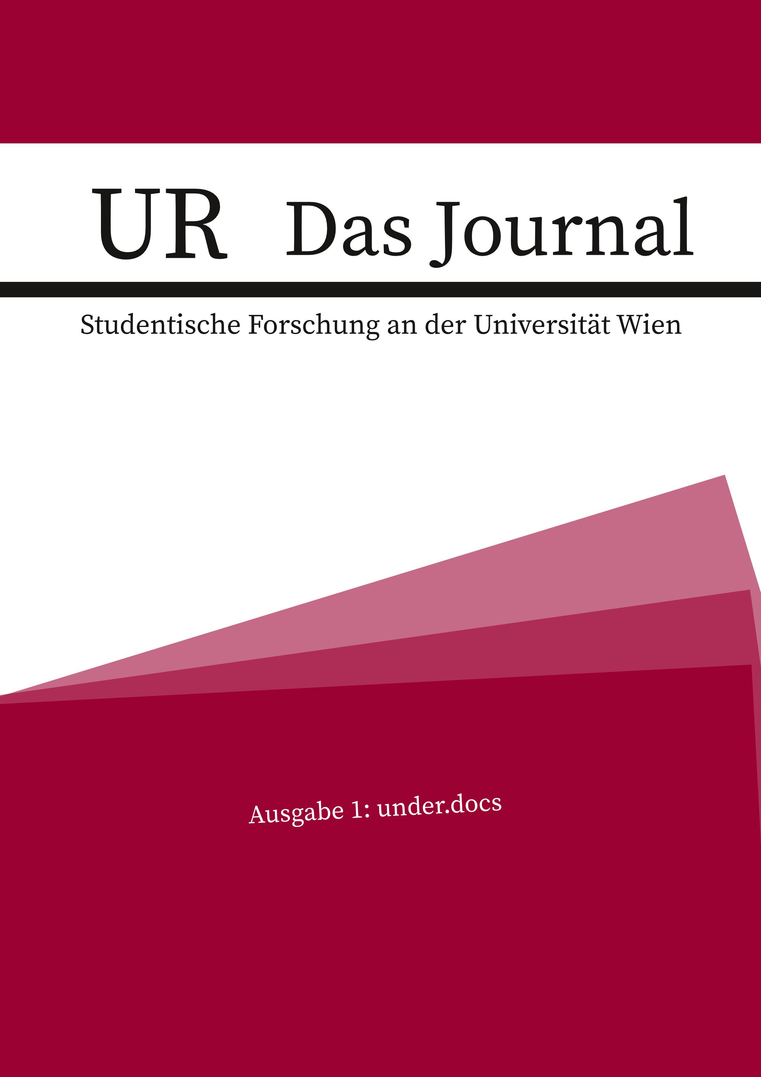 Cover der ersten Ausgabe von "UR: Das Journal"